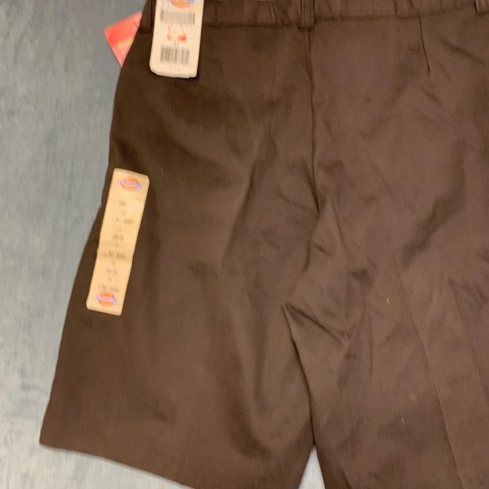 Dickies Shorts Womens 11 Black Cotton Stretch Pockets Outdoor Flat Front Zip Fly